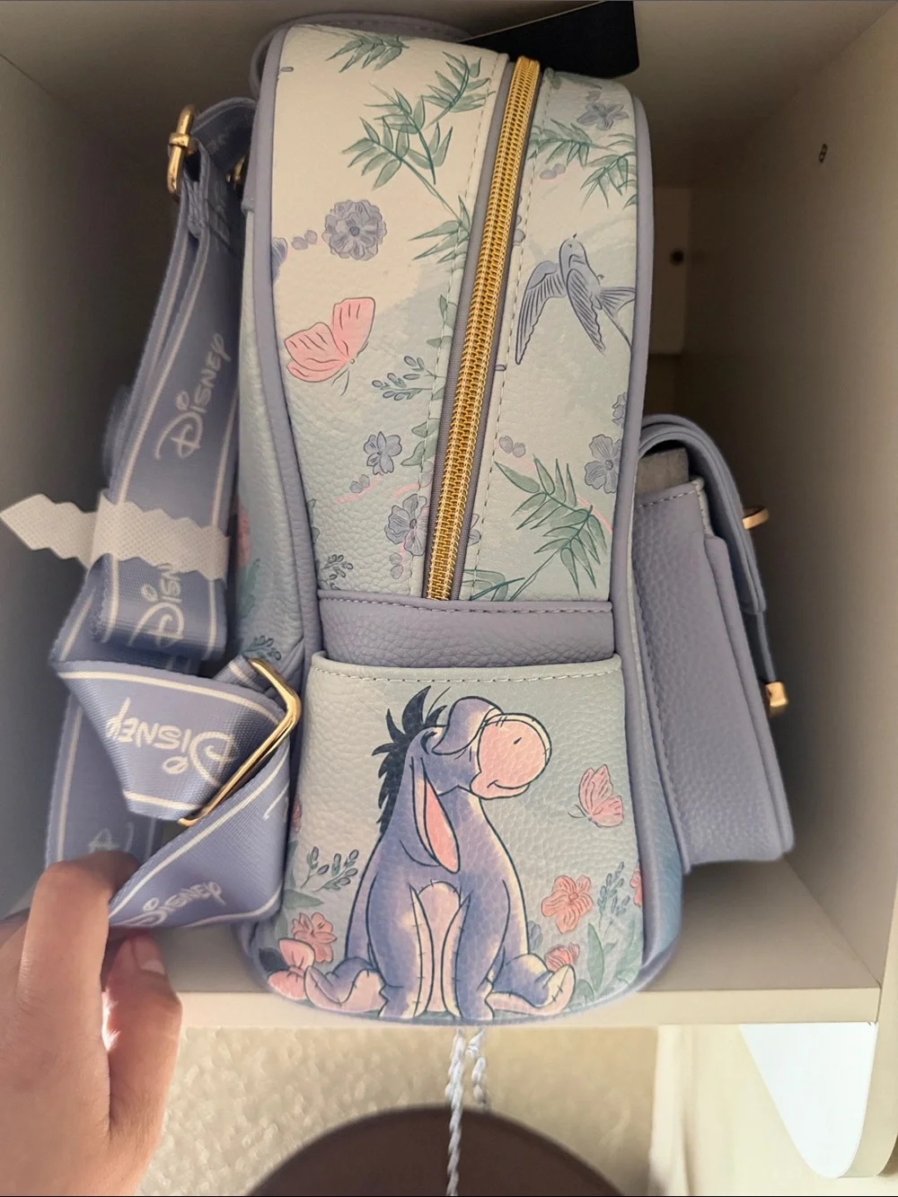 Disney Lavender Eeyore Floral Kids Backpack